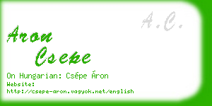 aron csepe business card